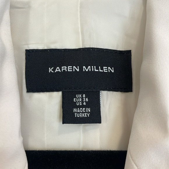 Karen Millen Soft Tailored Double Breasted Sleeveless Tailored Blazer - Picture 3 of 5